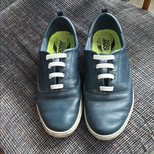 Skechers Blue and White Athletic Shoes with Lace-Up Design